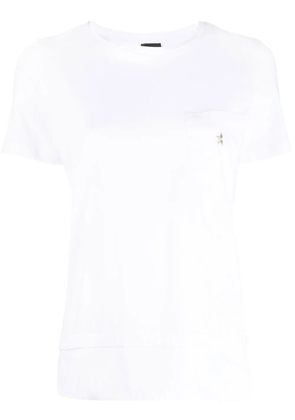 Lorena Antoniazzi logo-embroidery cotton T-shirt - White