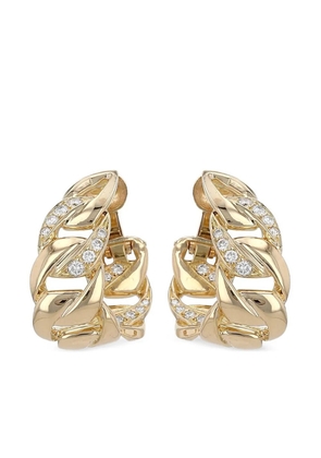Cartier 1980s pre-owned 19kt yellow gold Bergame diamond clip-on earrings