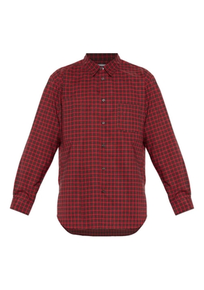 Comme Des Garçons Shirt checked-pattern pocket shirt - Red