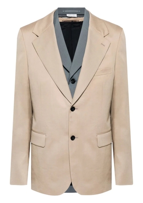 Comme des Garçons Homme Plus single-breasted layered blazer - Neutrals