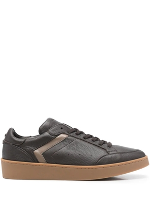 Canali panelled leather sneakers - Brown