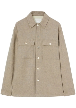 Jil Sander long-sleeve flannel shirt - Neutrals