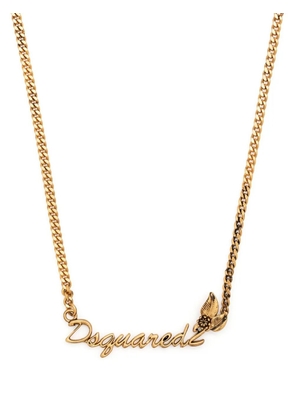 DSQUARED2 Hadwriting-charm chain necklace - Gold