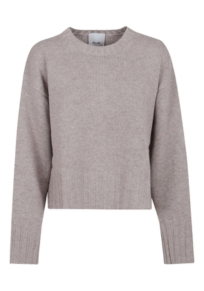 Allude ribbed-trim cashmere sweater - Neutrals