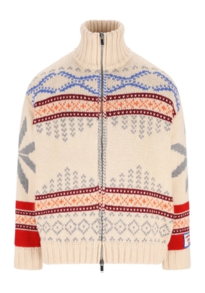 Giada Benincasa Fairisle-pattern zip-up jacket - Neutrals