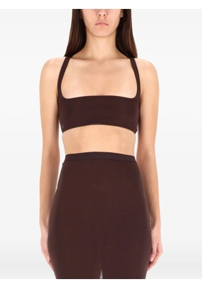 Rick Owens Lilies square-neck top - Brown