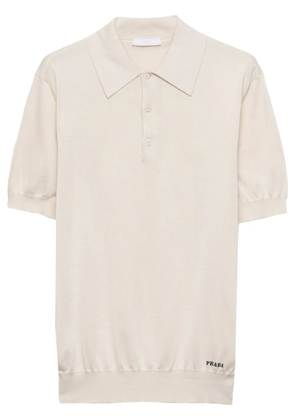 Prada silk polo shirt - Neutrals