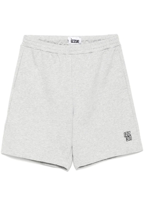 izzue logo-embroidered shorts - Grey
