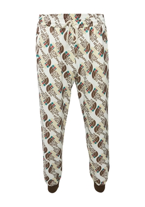 Gucci Pre-Owned logo-print jersey pants - White
