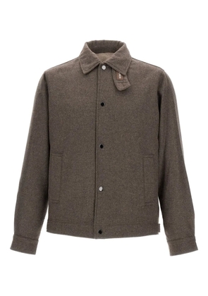 Woolrich wool blend shirt jacket - Neutrals