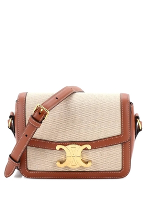 Celine Pre-Owned Triomphe Shoulder Bag Canvas with Leather Teen crossbody bag - Neutrals