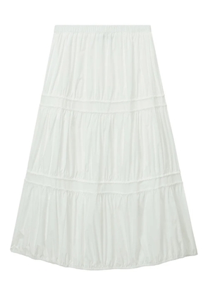 tout a coup tiered ruffle skirt - White