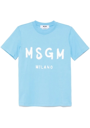 MSGM logo-print T-shirt - Blue