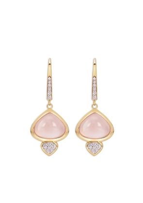 MARINA B 18K yellow gold Trisolina quartz and diamond earrings