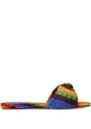 Kurt Geiger London logo-plaque flat sandals - Yellow