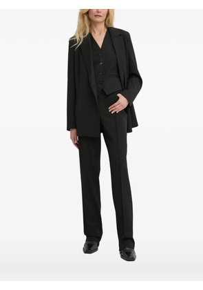 SAMSOE SAMSOE button V-neck top - Black