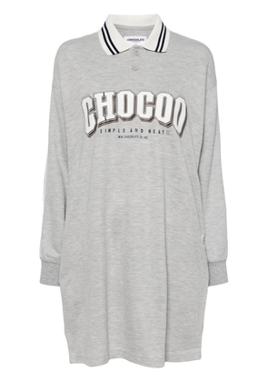 CHOCOOLATE logo-print sweatshirt dress - Grey