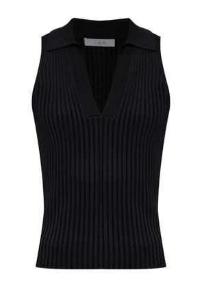 IRO ribbed polo top - Black