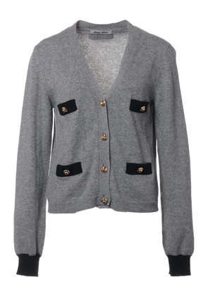 Miu Miu Pre-Owned 2023 cashmere cardigan - Grey
