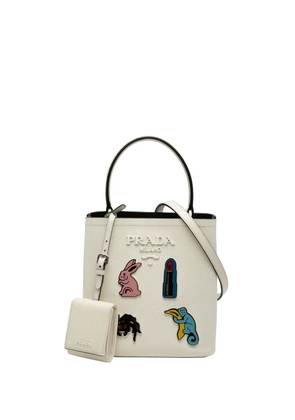 Prada Pre-Owned 2013-2025 Small Saffiano Cuir Smalto Panier satchel - White