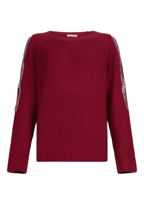 LIU JO cut-out embellished sweater - Red
