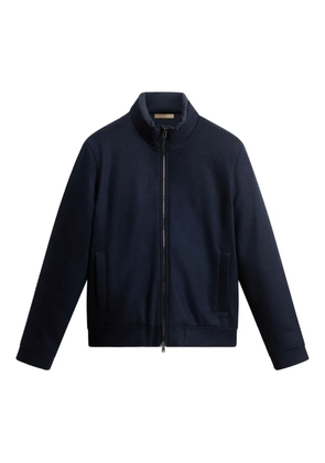 Woolrich knitted wool bomber jacket - Blue