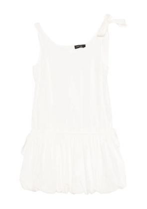 tout a coup gathered-detailing dress - White