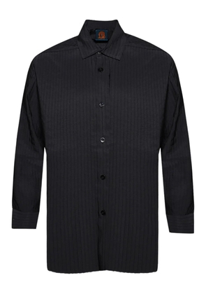 Casella Meyer pleated long-sleeve shirt - Black