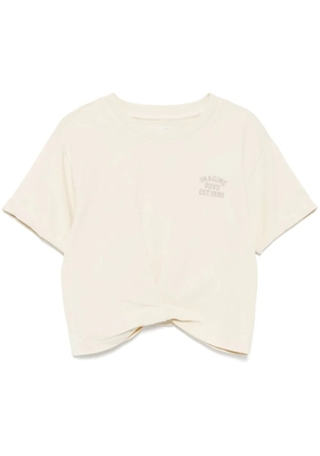 izzue embroidered T-shirt - Neutrals