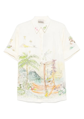 ALEMAIS graphic-print shirt - Neutrals