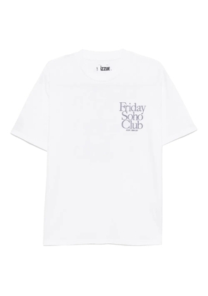 izzue embroidered logo t-shirt - White