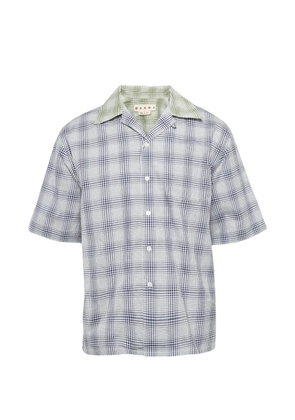 Marni Pre-Owned short-sleeved plaid shirt - Blue