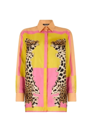 Roberto Cavalli pop print blouse - Yellow