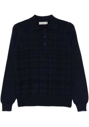 Canali knitted polo shirt - Blue