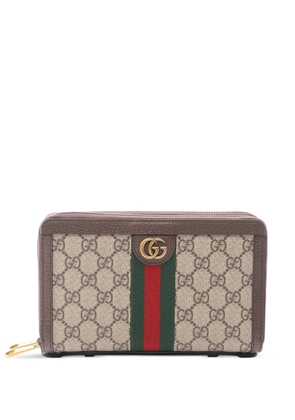 Gucci Pre-Owned 2016-2025 GG Supreme Ophidia Small Wallet long wallets - Brown