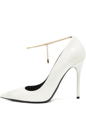 Tom Ford Vintage 115mm leather heeled pumps - White