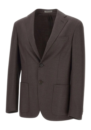 Corneliani textured narrow-lapels blazer - Brown