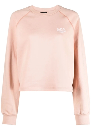 A.P.C. Oona logo-embroidered sweatshirt - Pink