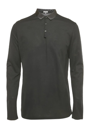 Lanvin Pre-Owned piqué long-sleeve polo shirt - Black