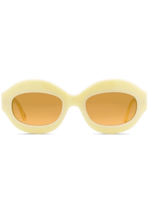 Marni Eyewear Ik Kil Cenote oval-frame sunglasses - Orange