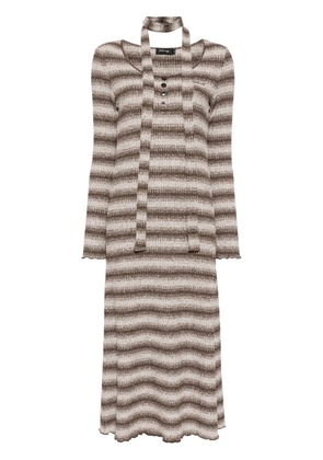 tout a coup striped dress - Brown