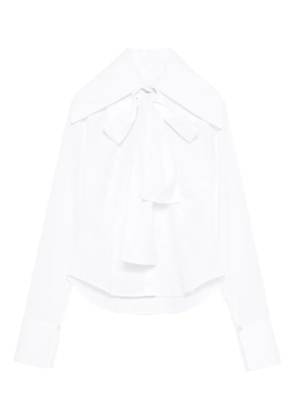 Viktor & Rolf triple-collar bow-detail cotton shirt - White
