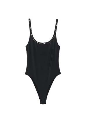 Versace embellished swimsuit - Black