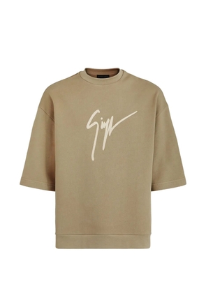Giuseppe Zanotti logo-embroidered T-shirt - Green