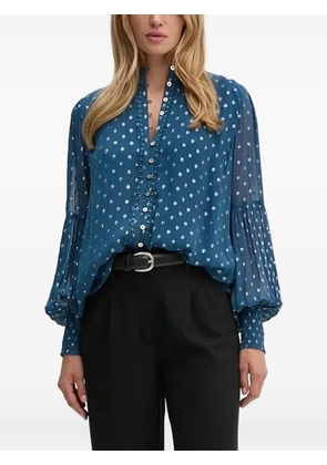 Bruuns Bazaar balloon-sleeve shirt - Blue