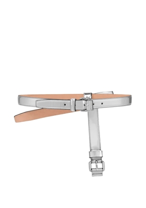 Moschino bow-detail buckle belt - Silver