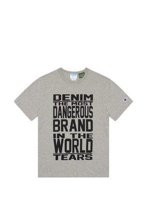 Denim Tears mission statement T-shirt - Grey