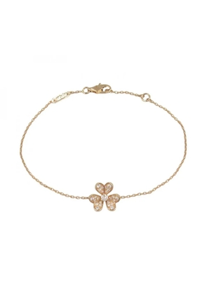 Van Cleef & Arpels Pre-Owned 10s 18K rose gold Frivole diamond flower-embellished bracelet - Pink