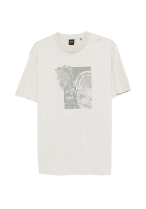 BOSS graphic-print T-shirt - Neutrals