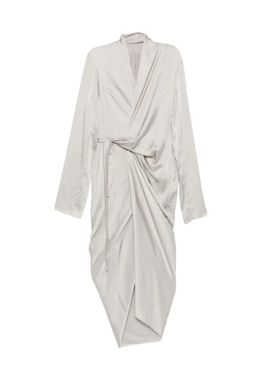 Rick Owens draped wrap midi dress - Grey